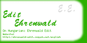 edit ehrenwald business card